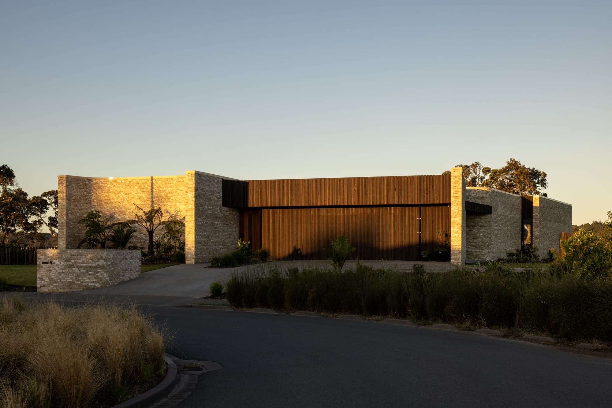 Outside landscape shot of house